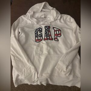 GAP White Hoodie with Star-Spangled Logo size L